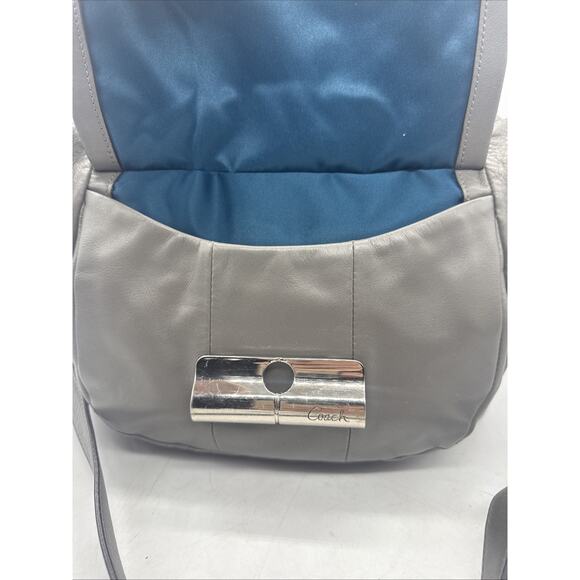 COACH Kristin Large Soft Grey Leather Hobo Shoulder Bag M1126-16808 - Picture 4 of 7